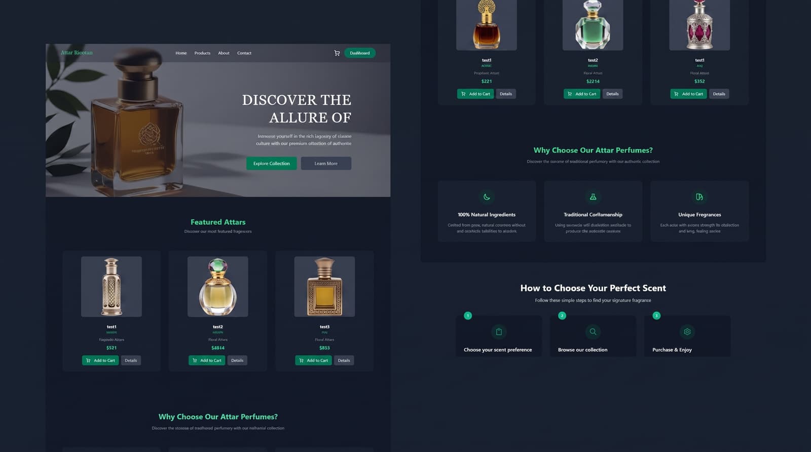Attar Shopping Website
