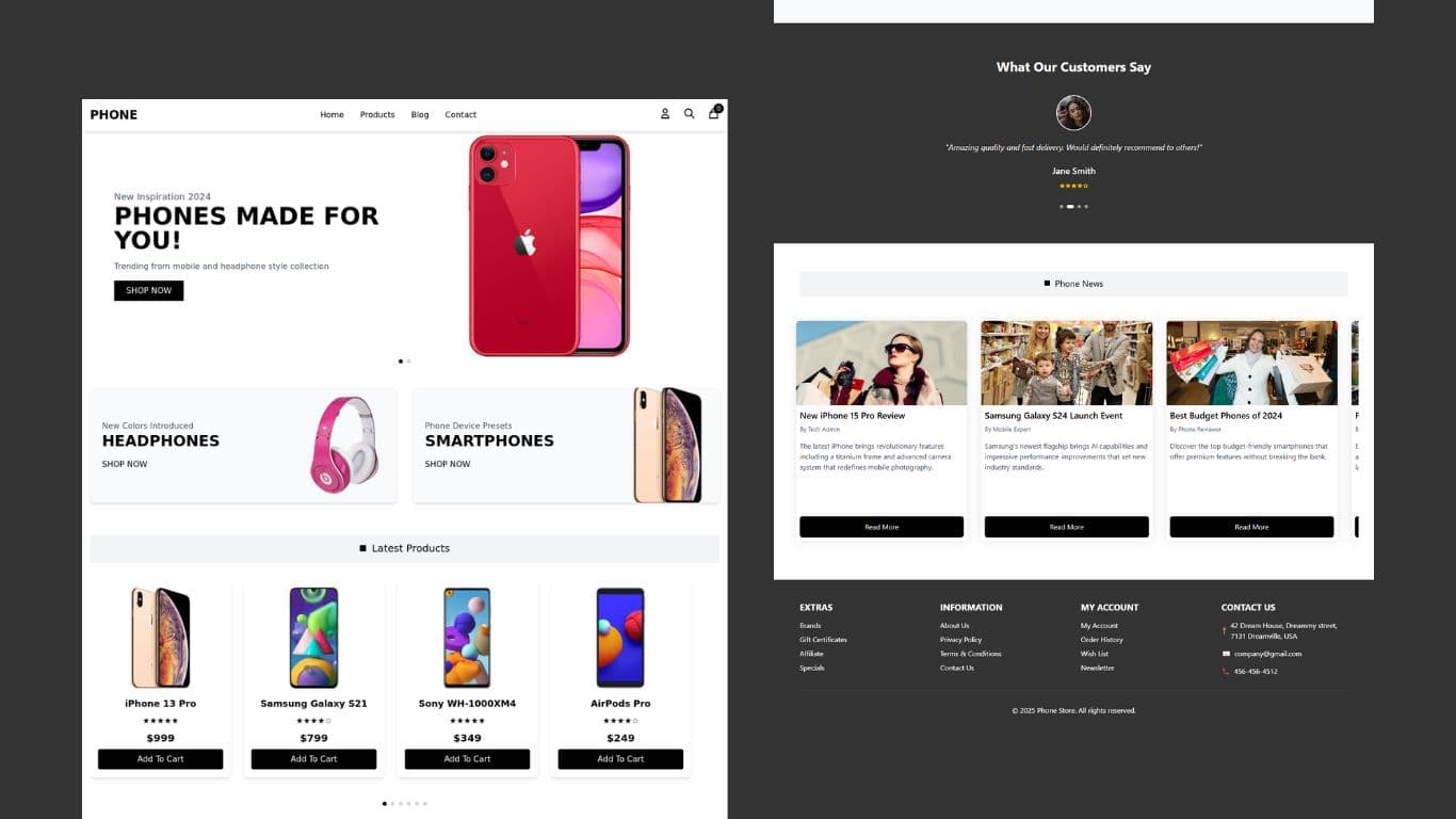 Mobile Store Website