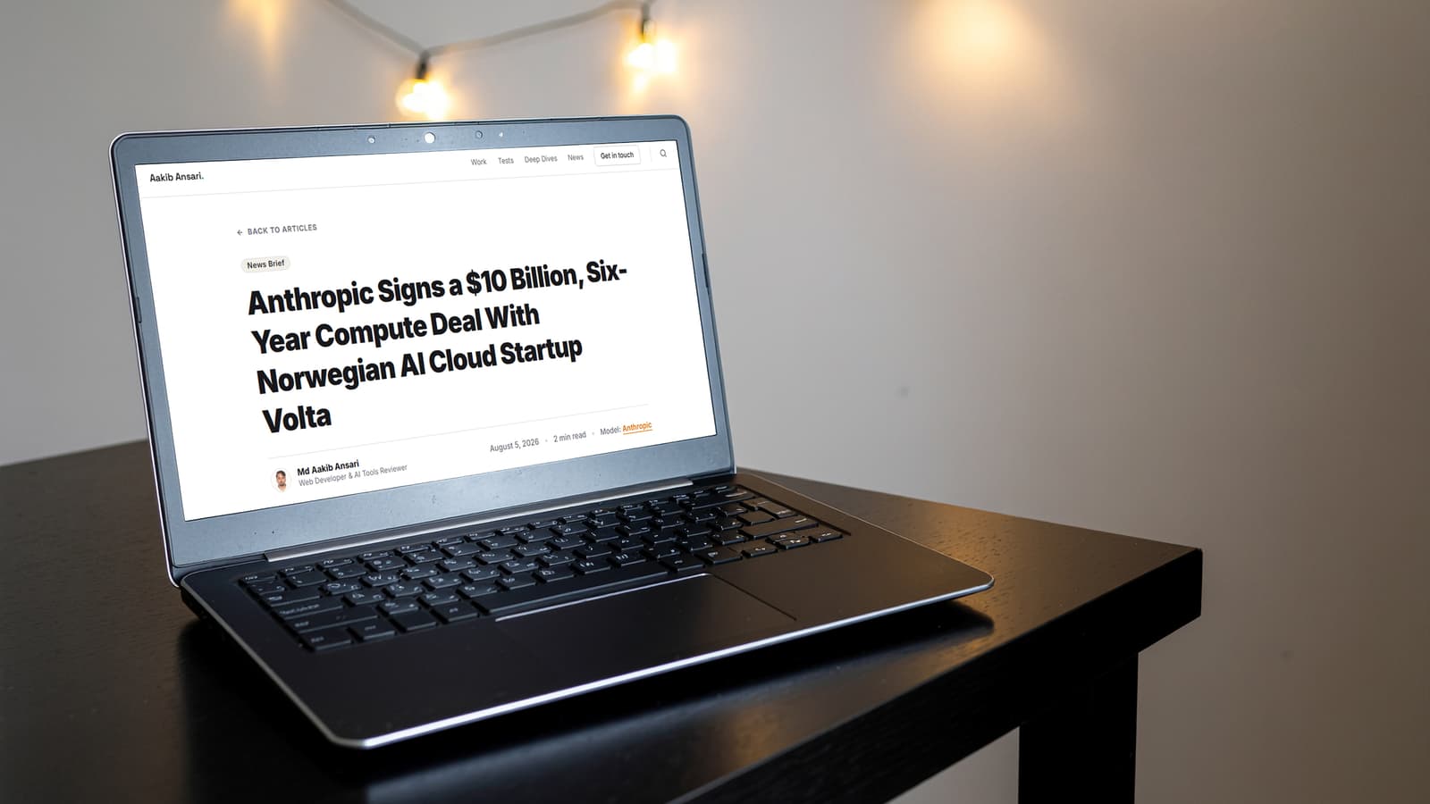 Anthropic Signs a $10 Billion, Six-Year Compute Deal With Norwegian AI Cloud Startup Volta
