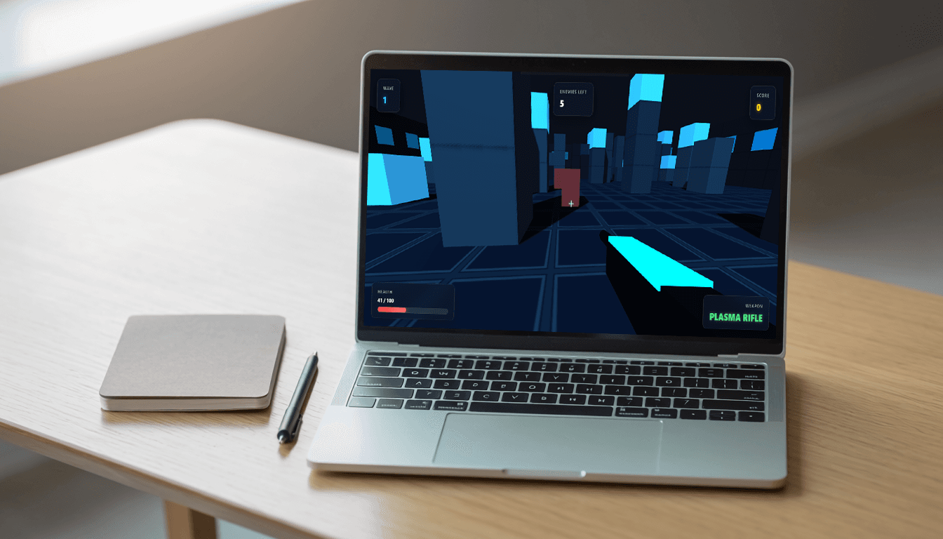 I prompted Gemini 3.6 Flash to build a 3D voxel survival shooter — controls were inverted on low effort, solid on high