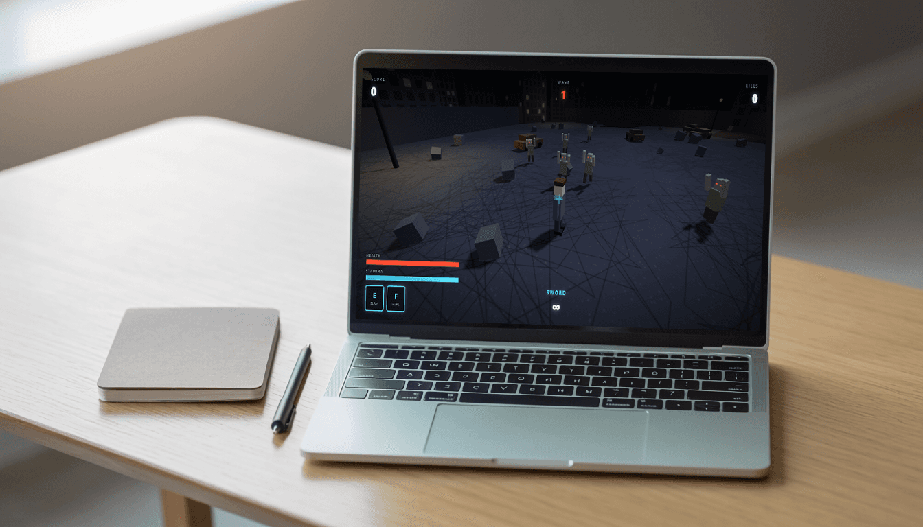 I prompted GLM 5.2 Deep Think Maxx to build a 3D zombie survival game — 2,400 lines of Three.js in one shot