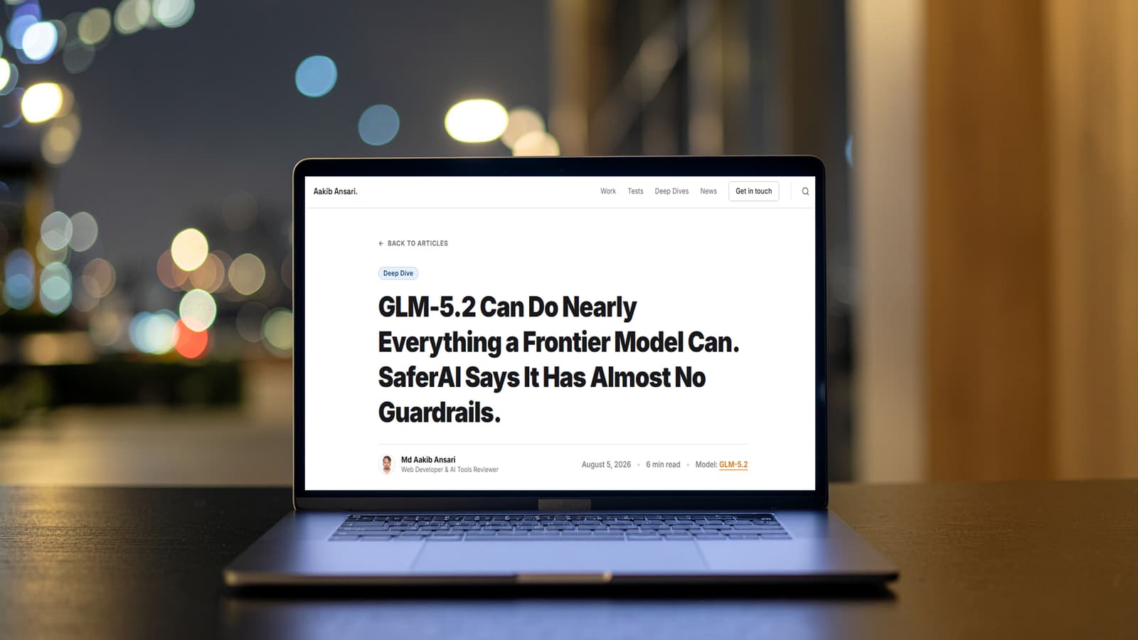 GLM-5.2 Can Do Nearly Everything a Frontier Model Can. SaferAI Says It Has Almost No Guardrails.