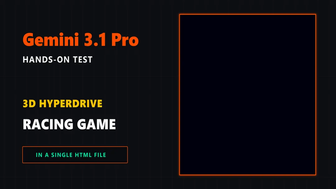 Gemini 3.1 Coding Test: I Built a 3D WebGL Racing Game in Three.js — AI Added Audio Synth & Minimap Nobody Asked For