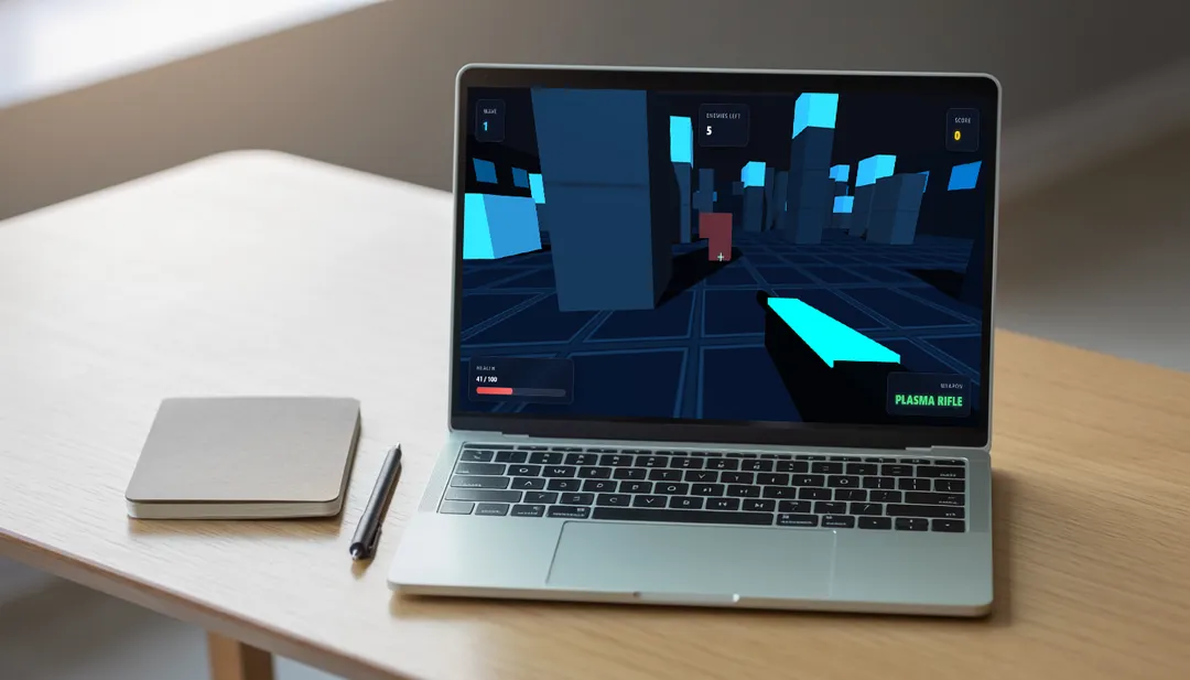 I prompted Gemini 3.6 Flash to build a 3D voxel survival shooter — controls were inverted on low effort, solid on high