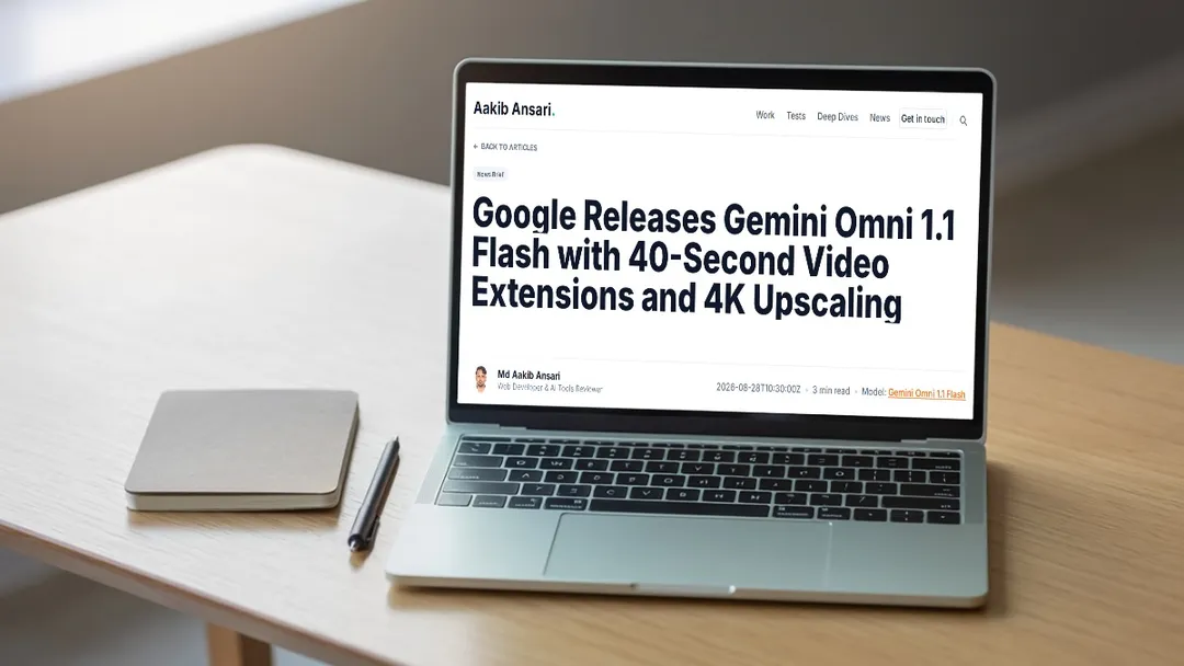 Google Releases Gemini Omni 1.1 Flash with 40-Second Video Extensions and 4K Upscaling